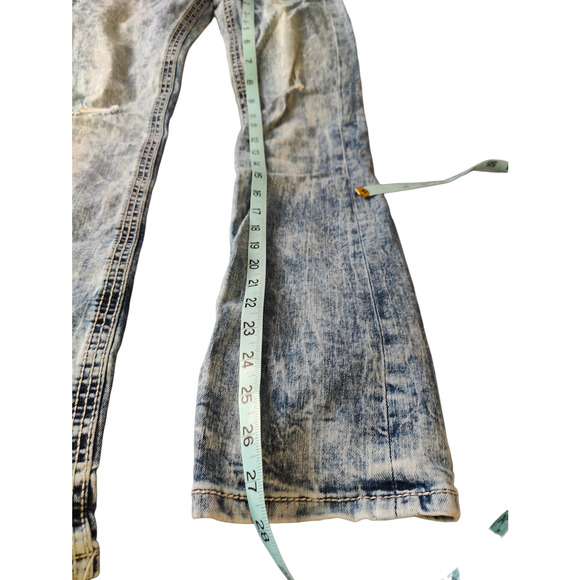 BKE Denim Aiden Distressed Acid Washed Jeans 25R - Picture 6 of 7